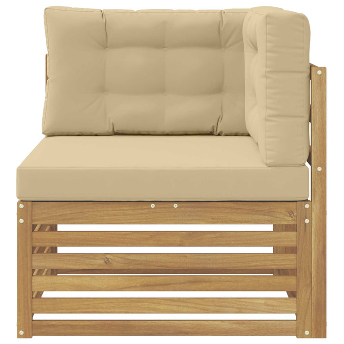Sofa Colțar pentru Exterior Lemn Solid de Acacia Alb - WALTI WALTI