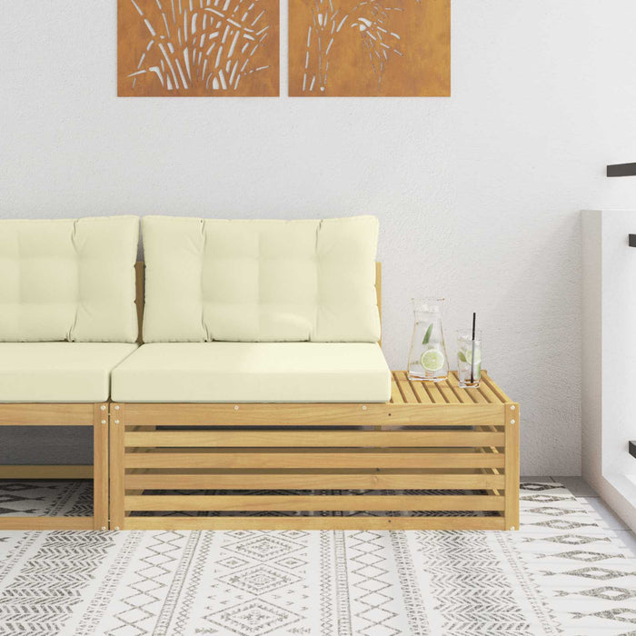 Canapea de exterior cu braț final cu pernă Alb 115 x 83 x 73 cm - WALTI WALTI