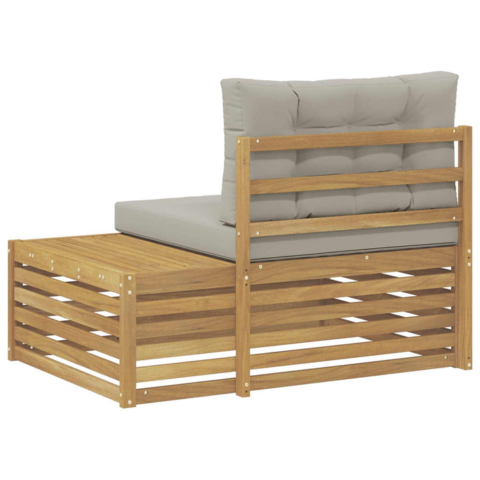 Canapea de exterior Alb 115 x 83 x 73 cm Lemn Solid de Acacia - WALTI WALTI