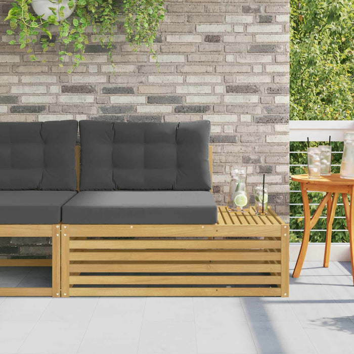 Canapea de exterior Alb 115 x 83 x 73 cm Lemn Solid de Acacia - WALTI WALTI