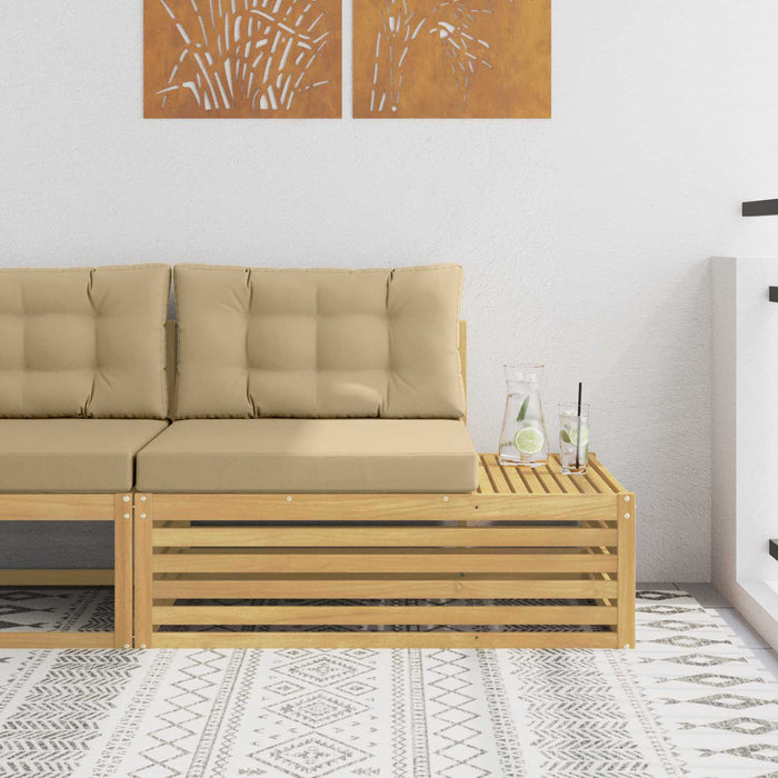 Canapea de exterior Alb 115 x 83 x 73 cm Lemn Solid de Acacia - WALTI WALTI