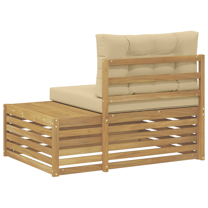 Canapea de exterior Alb 115 x 83 x 73 cm Lemn Solid de Acacia - WALTI WALTI