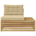 Canapea de exterior Alb 115 x 83 x 73 cm Lemn Solid de Acacia - WALTI WALTI