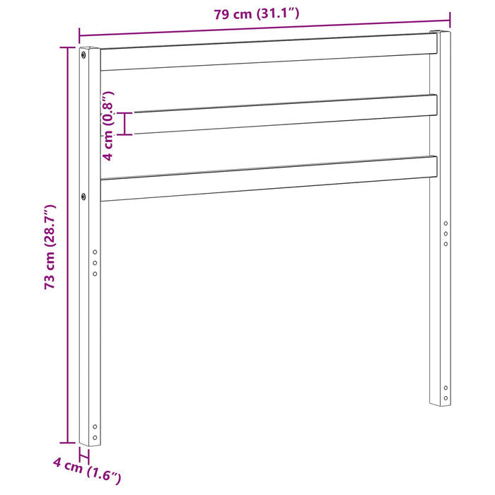 Modul cotiere 2 pcs Alb 79 x 4 x 73 cm Lemn Solid de Acacia WALTI