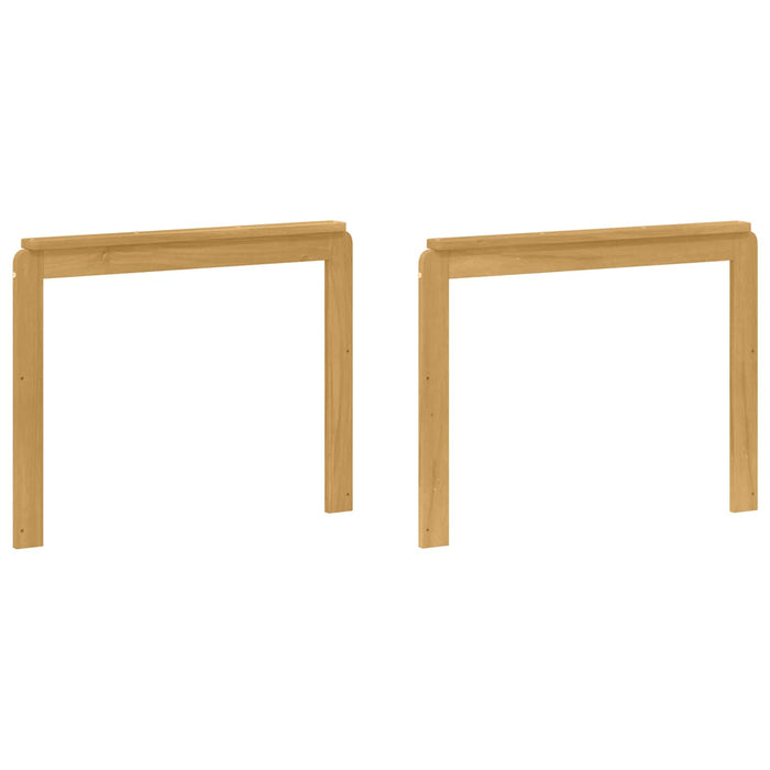 Modul cotiere 2 pcs Alb 79 x 6 x 61 cm Lemn Solid de Acacia WALTI