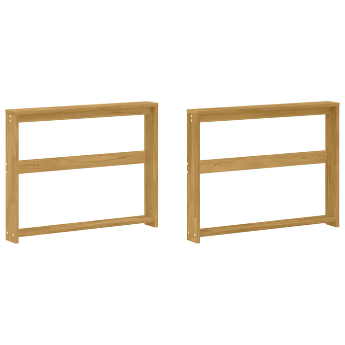 Modul Cotieră 2 pcs Alb 78,5 x 10 x 61 cm Lemn Solid de Acacia WALTI