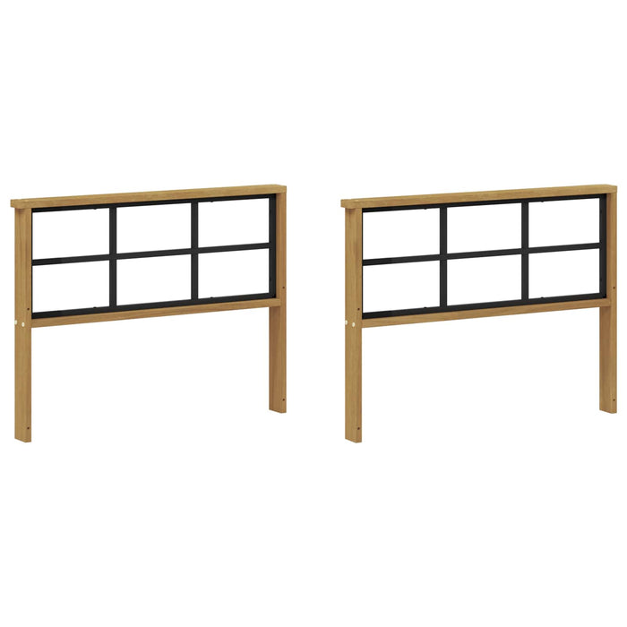 Modul cotiere 2 pcs Alb 80 x 6 x 61 cm Lemn Solid de Acacia WALTI