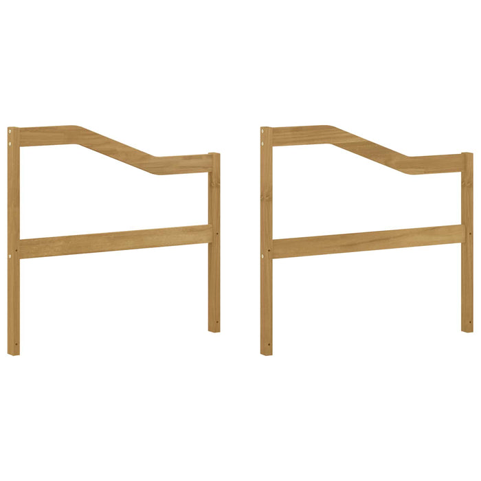 Modul cotiere 2 pcs Alb 79 x 4 x 73 cm Lemn Solid de Acacia WALTI