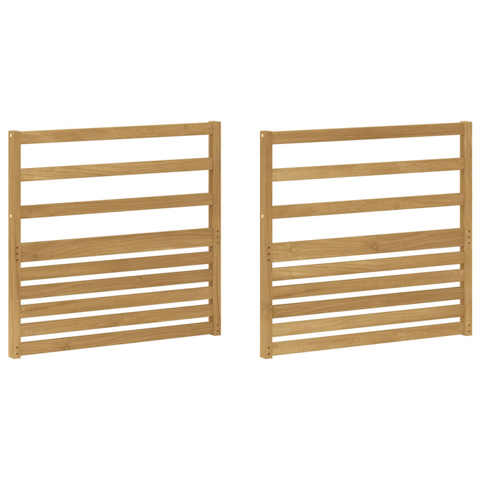 Modul Cotieră 2 pcs Alb 79 x 4 x 73 cm Lemn Solid de Acacia WALTI