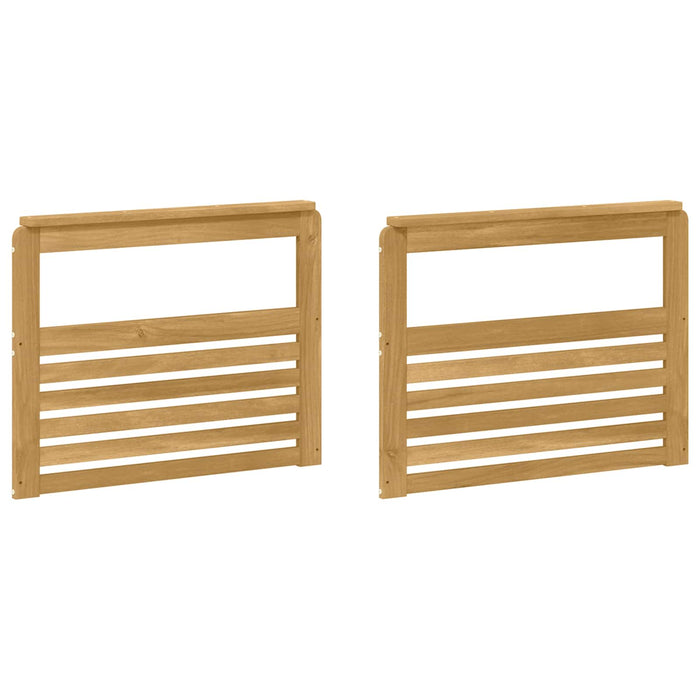 Modul cotiere 2 pcs Alb 79 x 6 x 61 cm Lemn Solid de Acacia WALTI