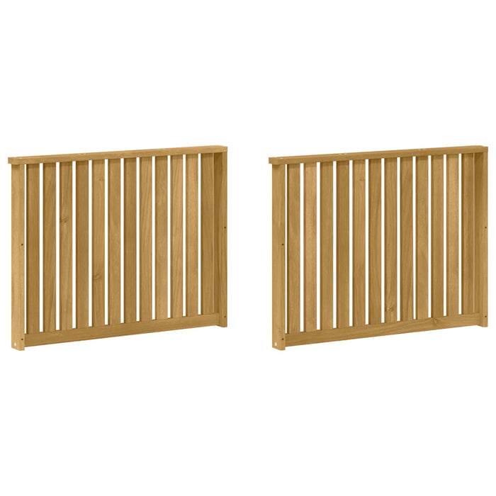 Modul cotiere 2 pcs Alb 80 x 6 x 61 cm Lemn Solid de Acacia WALTI