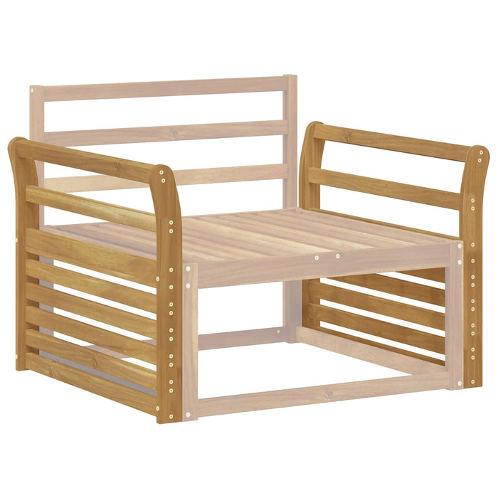 Modul cotiere 2 pcs Alb 78,5 x 8,5 x 60 cm Lemn Solid de Acacia WALTI