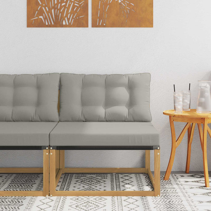 Canapea Medie pentru Exterior cu pernă Alb 79 x 83 x 73 cm oțel WALTI