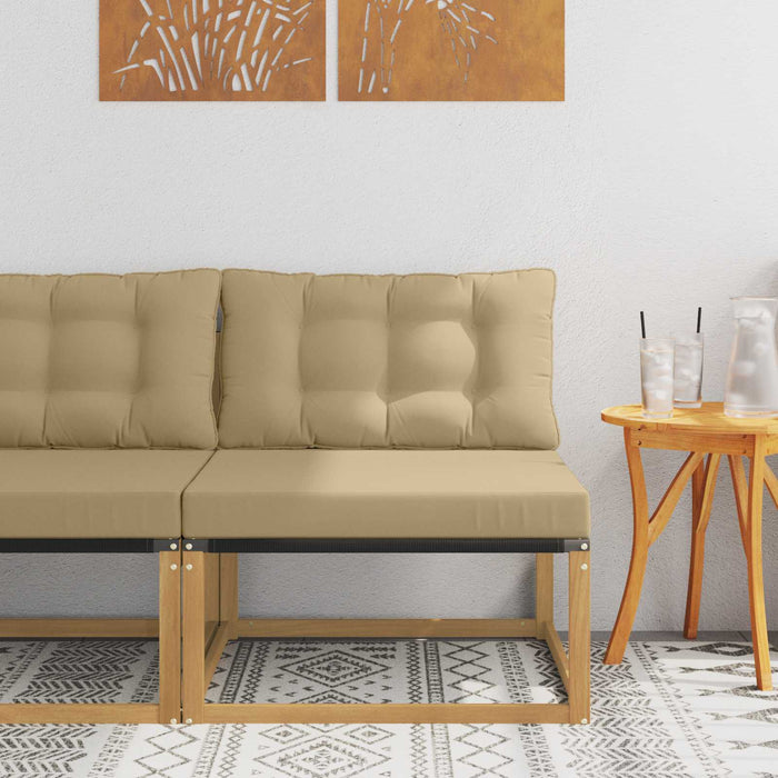 Canapea Medie pentru Exterior cu pernă Alb 79 x 83 x 73 cm oțel - WALTI WALTI