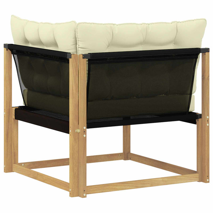 Sofa Colțar pentru Exterior Lemn solid de Acacia și Textilene - WALTI WALTI