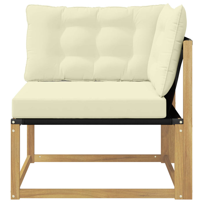 Sofa Colțar pentru Exterior Lemn solid de Acacia și Textilene - WALTI WALTI