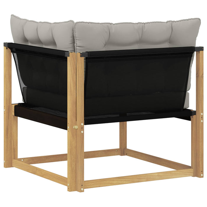 Sofa Colțar pentru Exterior Lemn solid de Acacia și Textilene - WALTI WALTI