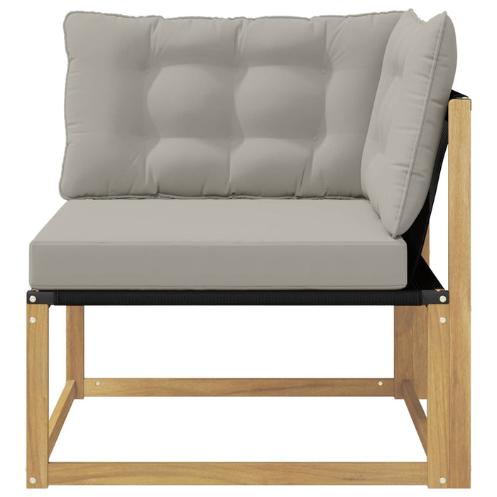 Sofa Colțar pentru Exterior Lemn solid de Acacia și Textilene - WALTI WALTI