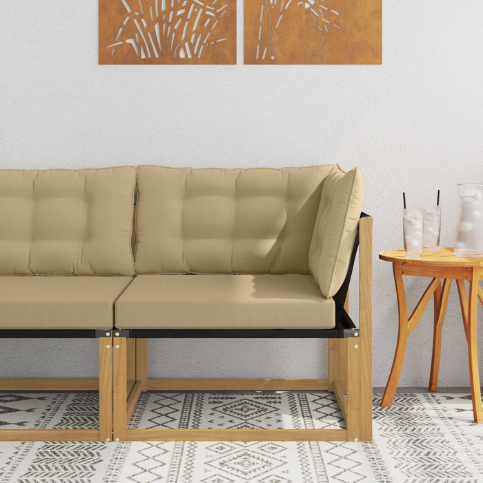 Sofa Colțar pentru Exterior Lemn solid de Acacia și Textilene - WALTI WALTI