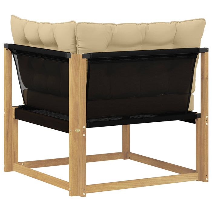 Sofa Colțar pentru Exterior Lemn solid de Acacia și Textilene - WALTI WALTI