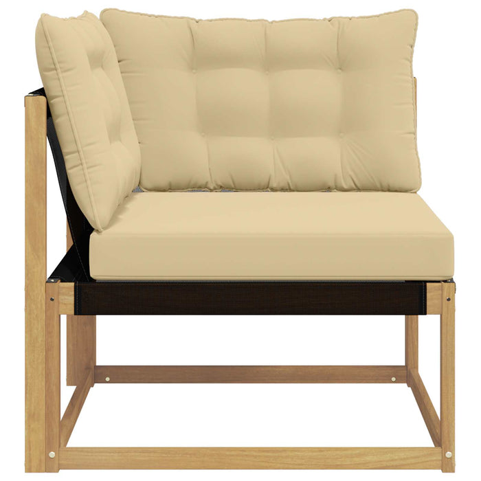 Sofa Colțar pentru Exterior Lemn solid de Acacia și Textilene - WALTI WALTI