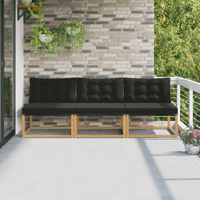 Canapea Medie pentru Exterior Lemn solid de Acacia și Textilene - WALTI WALTI