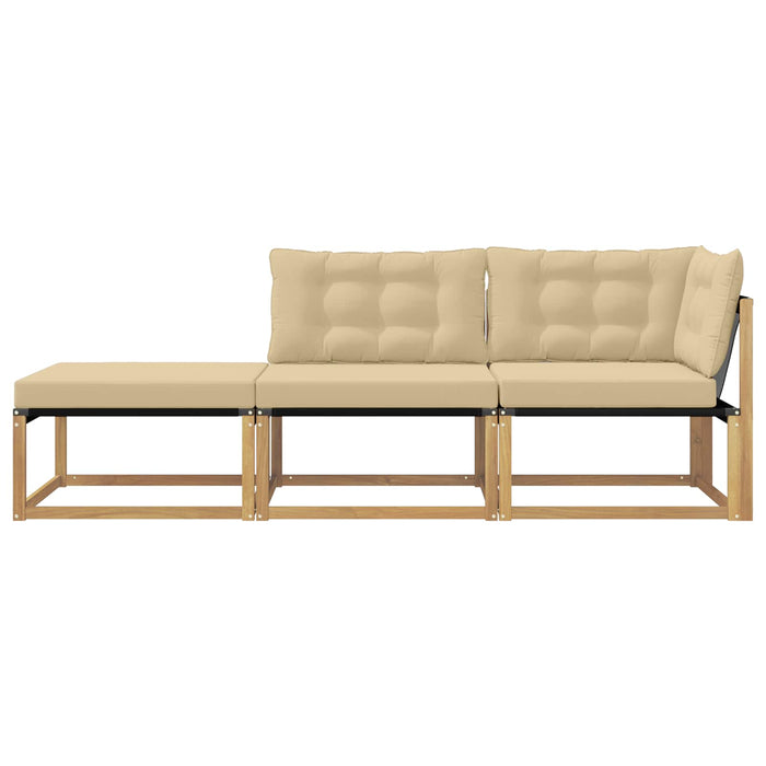 Unități de canapea sectională cu pernă Alb 241,5 x 83 x 73 cm - WALTI WALTI