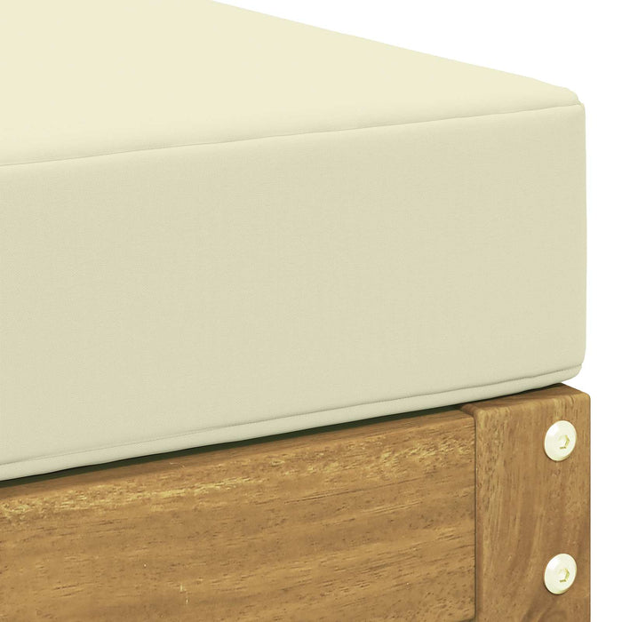 Bancă de exterior Alb 43 x 43 x 45 cm Lemn Solid de Acacia - WALTI WALTI