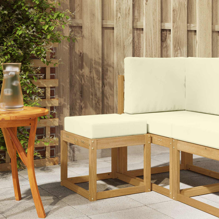 Bancă de exterior Alb 43 x 43 x 45 cm Lemn Solid de Acacia - WALTI WALTI