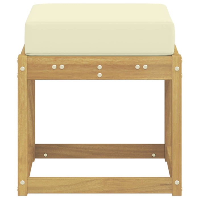 Bancă de exterior Alb 43 x 43 x 45 cm Lemn Solid de Acacia - WALTI WALTI