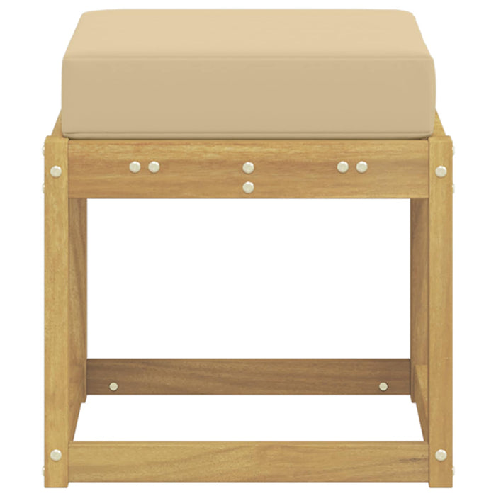 Bancă de exterior Alb 43 x 43 x 45 cm Lemn Solid de Acacia - WALTI WALTI