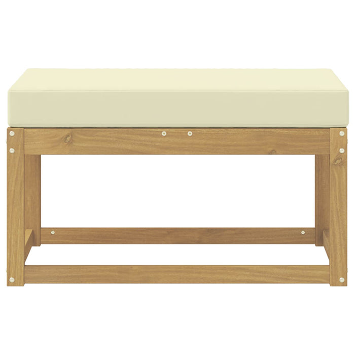 Bancă de exterior Alb 80 x 43 x 45 cm Lemn Solid de Acacia - WALTI WALTI
