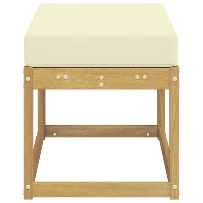 Bancă de exterior Alb 80 x 43 x 45 cm Lemn Solid de Acacia - WALTI WALTI