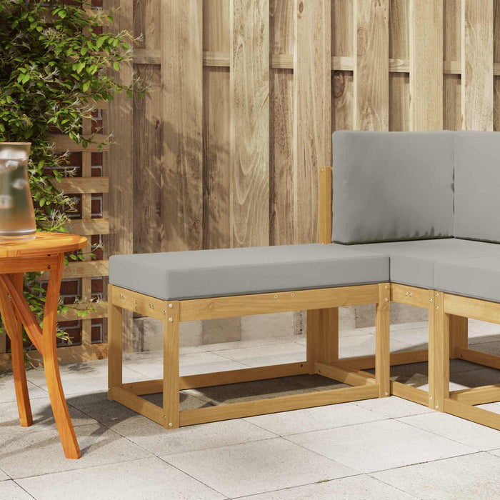 Bancă de exterior Alb 80 x 43 x 45 cm Lemn Solid de Acacia - WALTI WALTI