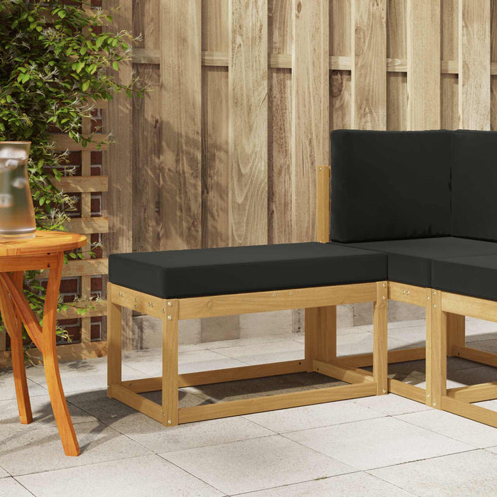 Bancă de exterior Alb 80 x 43 x 45 cm Lemn Solid de Acacia - WALTI WALTI