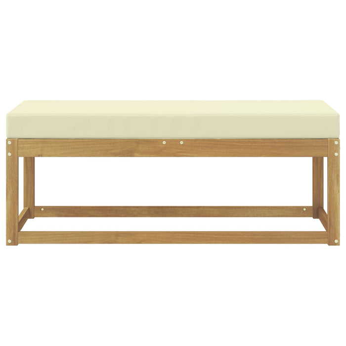 Bancă de exterior Alb 115 x 43 x 45 cm Lemn Solid de Acacia - WALTI WALTI