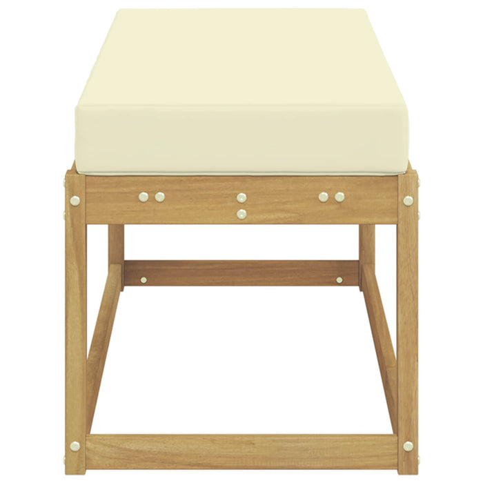 Bancă de exterior Alb 115 x 43 x 45 cm Lemn Solid de Acacia - WALTI WALTI
