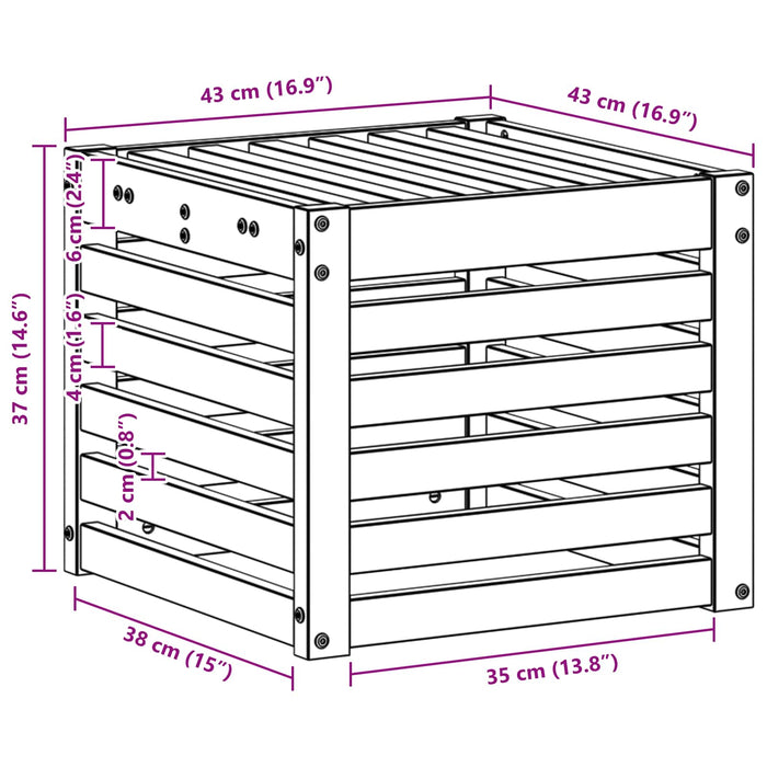 Set de canapele de exterior Alb 35 x 38 x 37 cm - WALTI WALTI