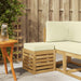 Bancă de exterior Alb 43 x 43 x 45 cm Lemn Solid de Acacia - WALTI WALTI
