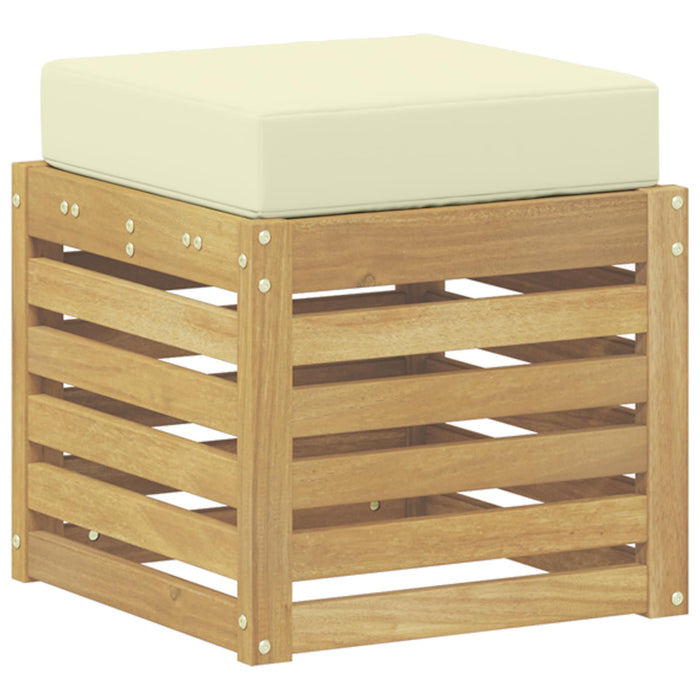 Bancă de exterior Alb 43 x 43 x 45 cm Lemn Solid de Acacia - WALTI WALTI