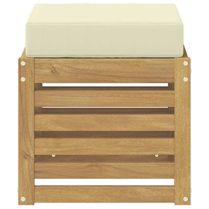 Bancă de exterior Alb 43 x 43 x 45 cm Lemn Solid de Acacia - WALTI WALTI