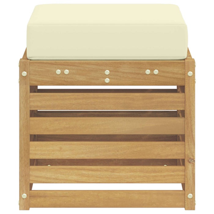 Bancă de exterior Alb 43 x 43 x 45 cm Lemn Solid de Acacia - WALTI WALTI