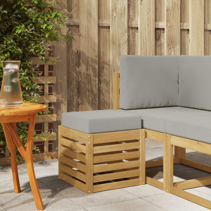 Bancă de exterior Alb 43 x 43 x 45 cm Lemn Solid de Acacia - WALTI WALTI
