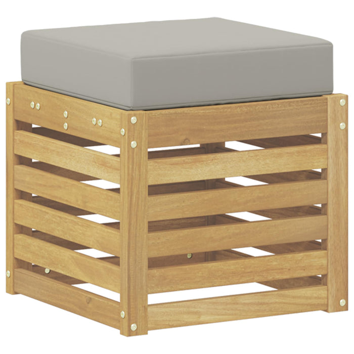 Bancă de exterior Alb 43 x 43 x 45 cm Lemn Solid de Acacia - WALTI WALTI