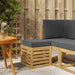 Bancă de exterior Alb 43 x 43 x 45 cm Lemn Solid de Acacia - WALTI WALTI