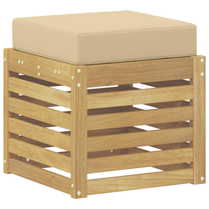 Bancă de exterior Alb 43 x 43 x 45 cm Lemn Solid de Acacia - WALTI WALTI