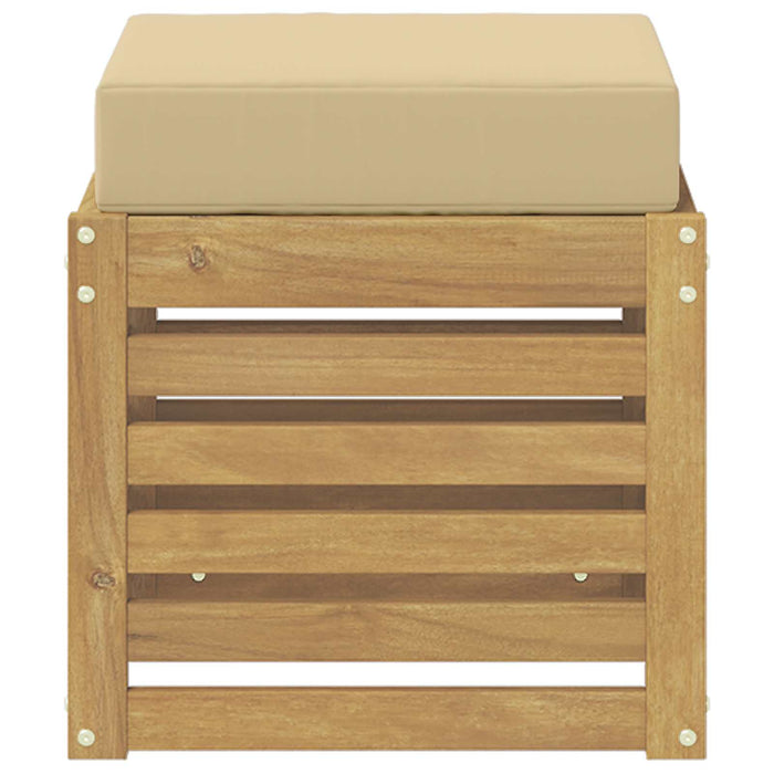 Bancă de exterior Alb 43 x 43 x 45 cm Lemn Solid de Acacia - WALTI WALTI