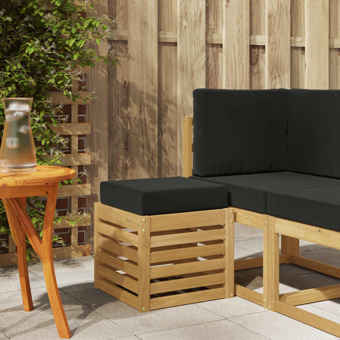Bancă de exterior Alb 43 x 43 x 45 cm Lemn Solid de Acacia - WALTI WALTI