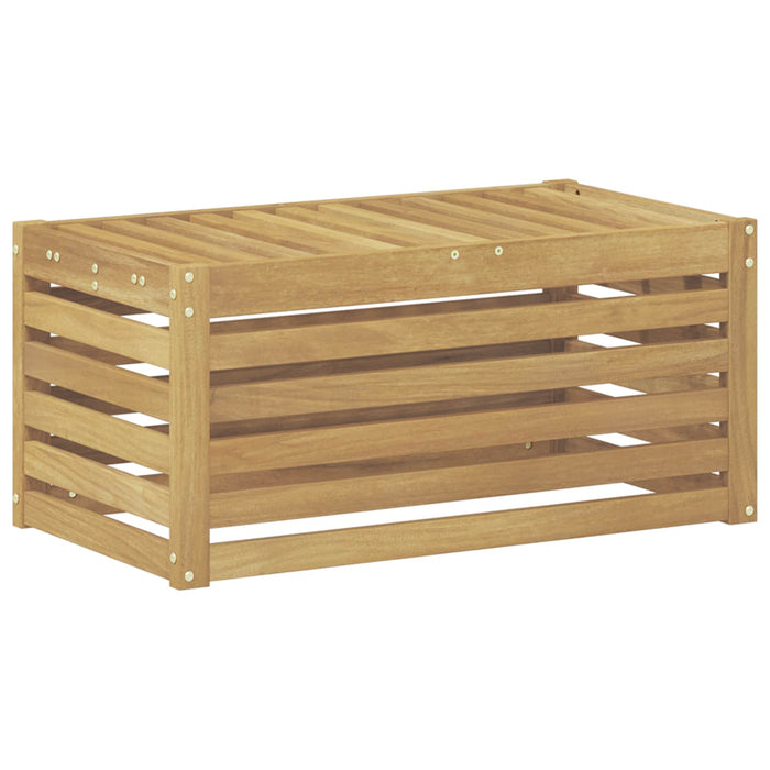 Bancă de exterior Alb 79 x 43 x 37 cm Lemn Solid de Acacia - WALTI WALTI