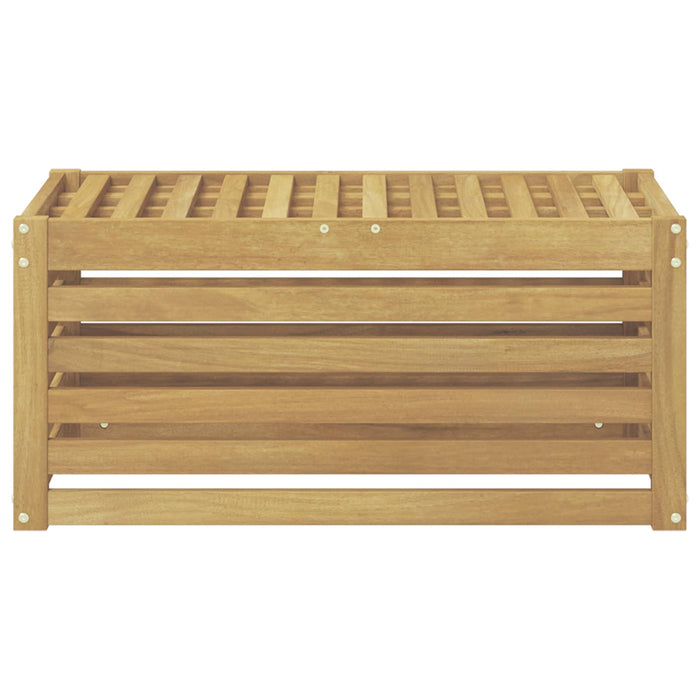 Bancă de exterior Alb 79 x 43 x 37 cm Lemn Solid de Acacia - WALTI WALTI
